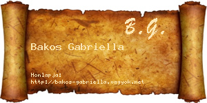 Bakos Gabriella névjegykártya