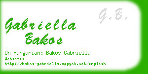 gabriella bakos business card